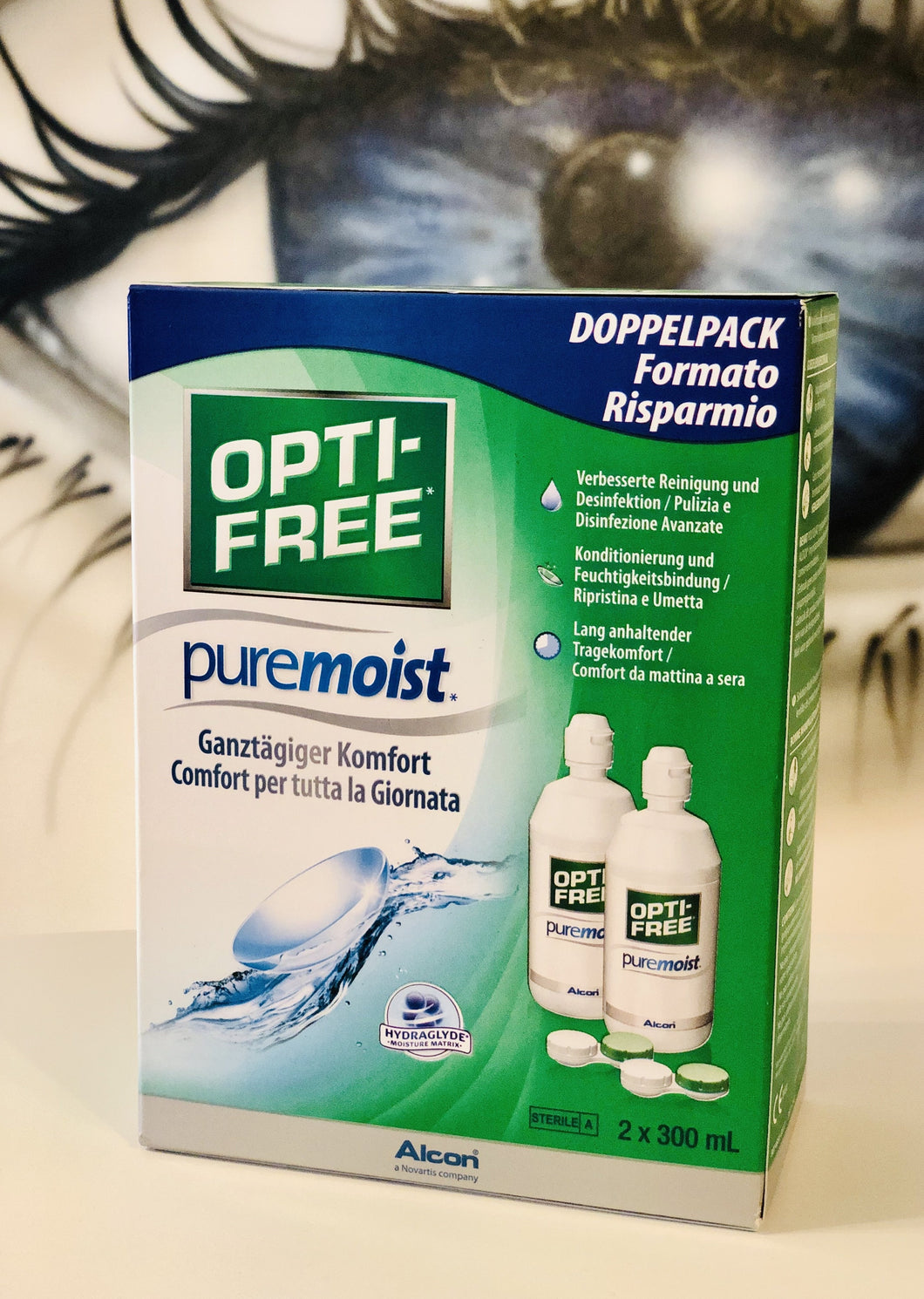 OPTI-FREE® PureMoist® mit HydraGlyde® 2x 300ml Doppelpackung