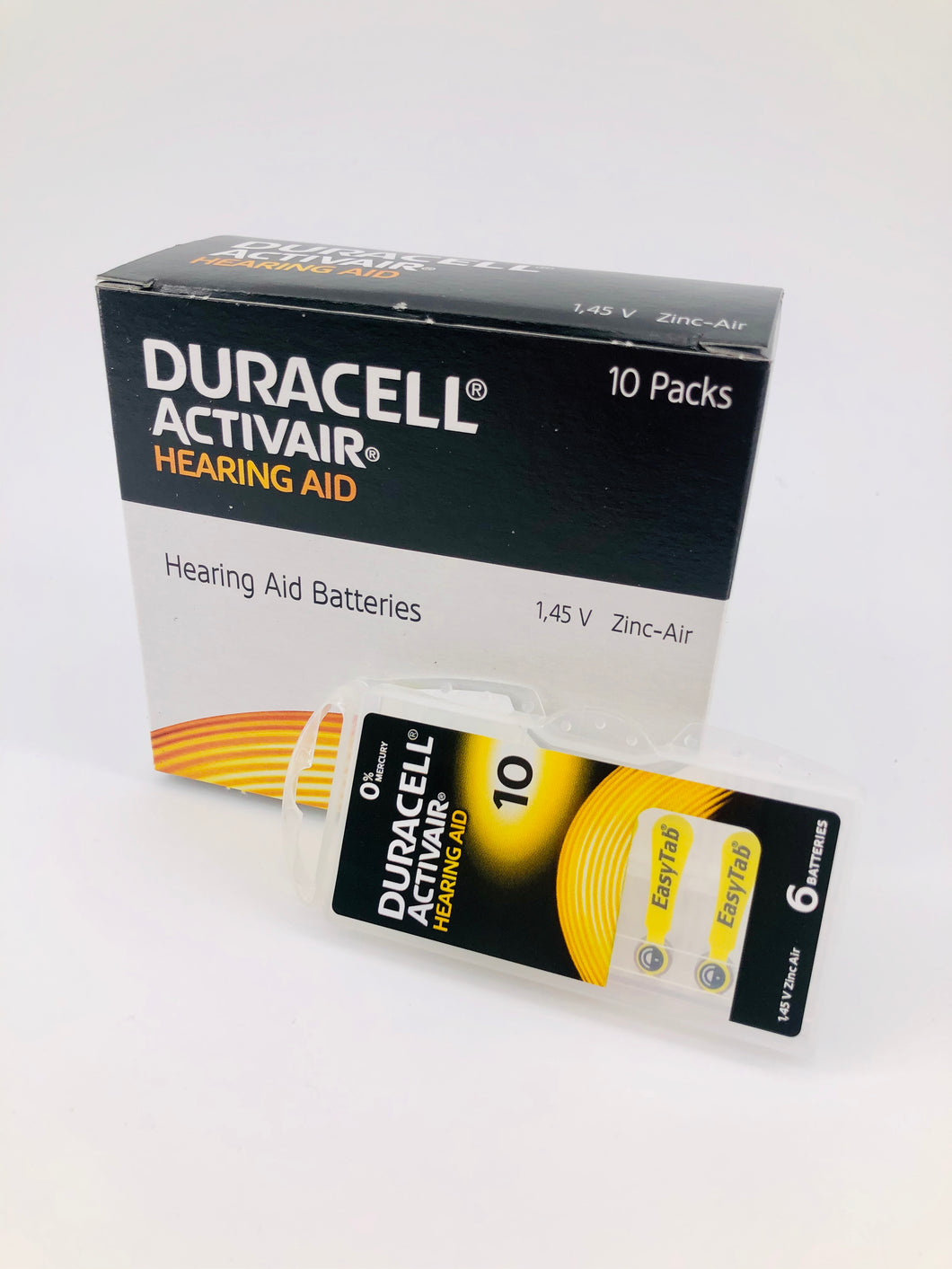 10er Packung Hörgerätebatterien Duracell Activair 10 (10 Päckchen (a`6 Batterien))