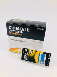 10er Packung Hörgerätebatterien Duracell Activair 675 (10 Päckchen (a`6 Batterien))