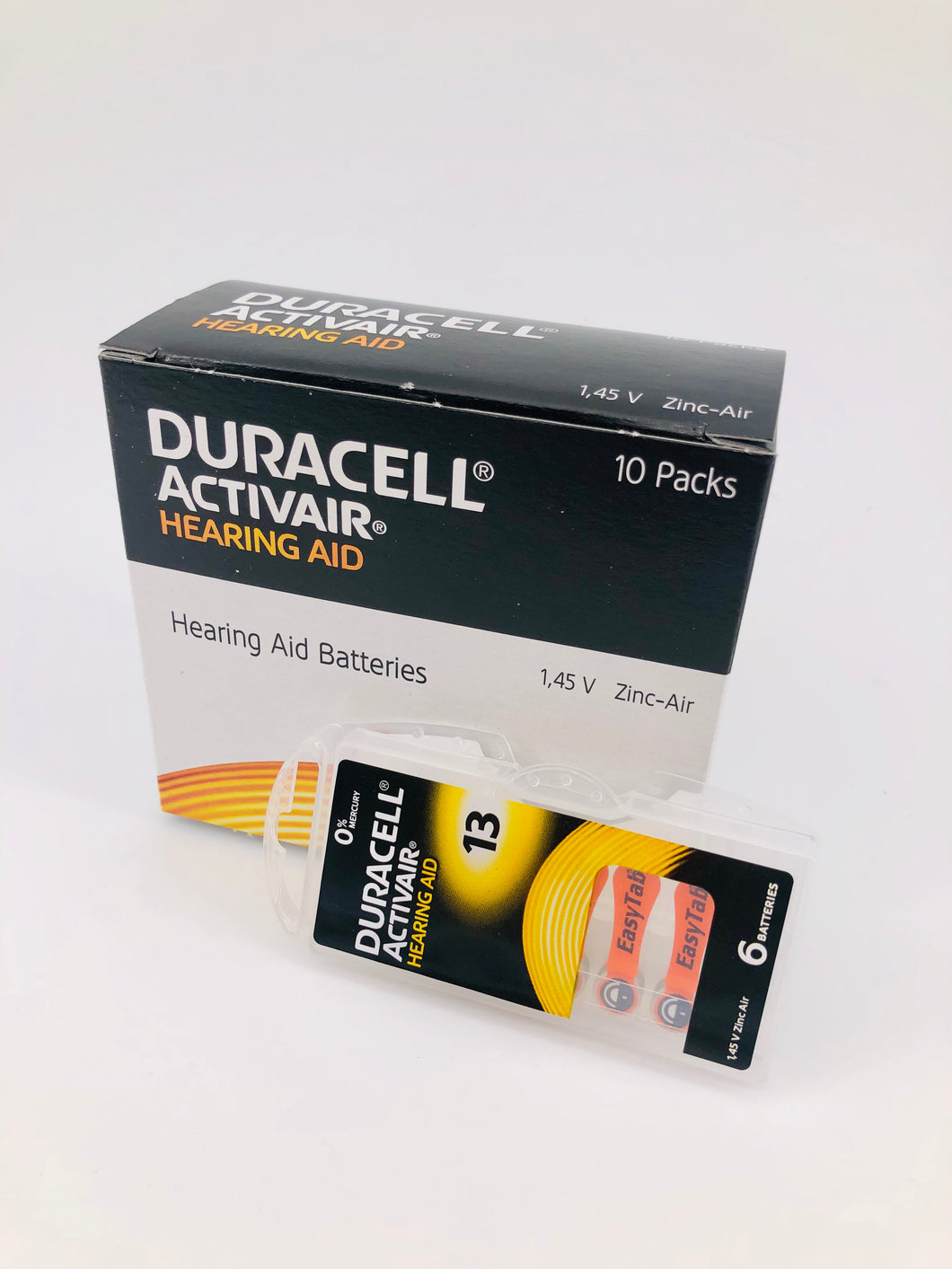 10er Packung Hörgerätebatterien Duracell Activair 13 (10 Päckchen (a`6 Batterien))