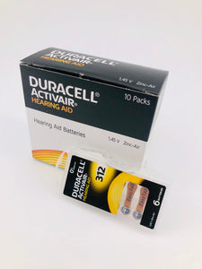 10er Packung Hörgerätebatterien Duracell Activair 312 (10 Päckchen (a`6 Batterien))